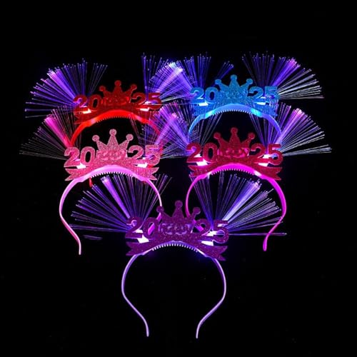 Meiliyizu 5 x blinkende Stirnbänder für den Außenbereich, Halloween-Haarreif für festliche Anlässe und Versammlungen Meiliyizu 5 x blinkende Stirnbänder für den Außenbereich, Halloween-Haarreif für festliche Anlässe und Versammlungen von Meiliyizu