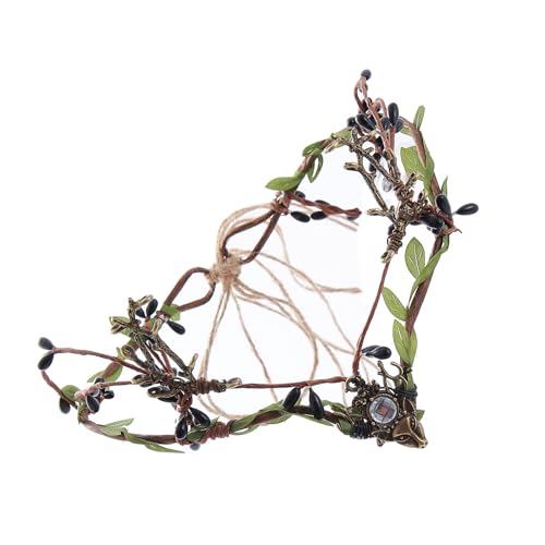 Meiliyizu Feen-Kopfschmuck für Damen, Halloween, Weihnachten, Hochzeit, Blatt, Kreis, Feen-Kopfschmuck Meiliyizu Feen-Kopfschmuck für Damen, Halloween, Weihnachten, Hochzeit, Blatt, Kreis, Feen-Kopfschmuck von Meiliyizu