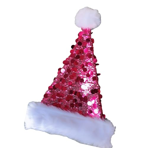 Meiliyizu Glitzernde, große Pailletten-Weihnachtsmannmützen mit pelzigem Rand, formelle Veranstaltungshut, Festival-Requisiten, Hut für Feiertage Meiliyizu Glitzernde, große Pailletten-Weihnachtsmannmützen mit pelzigem Rand, formelle Veranstaltungshut, Festival-Requisiten, Hut für Feiertage von Meiliyizu