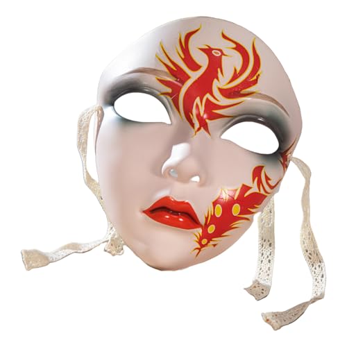 Meiliyizu Handbemalte Halloween-Party, Vollgesichtsmaskerade für Damen und Herren, Cosplay, Halloween-Kostüm-Zubehör Meiliyizu Handbemalte Halloween-Party, Vollgesichtsmaskerade für Damen und Herren, Cosplay, Halloween-Kostüm-Zubehör von Meiliyizu