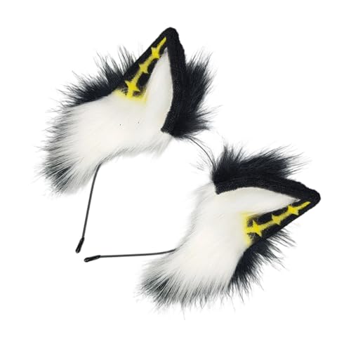 Meiliyizu Unisex Punk Wolf Ohr Hairhoop Tier Ohr Kopfbedeckung Anime Event Zubehör Plüsch Kopfbedeckung für Rollenspiele Party Dressingup Punk Haarschmuck Meiliyizu Unisex Punk Wolf Ohr Hairhoop Tier Ohr Kopfbedeckung Anime Event Zubehör Plüsch Kopfbedeckung für Rollenspiele Party Dressingup Punk Haarschmuck von Meiliyizu