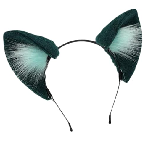 Meiliyizu Wolf Fuchs Ohren Stirnband Katzen Schwanz Weiches Plüsch Kostüm Zubehör Verstellbar für Weihnachten Halloween Cosplay Party von Meiliyizu