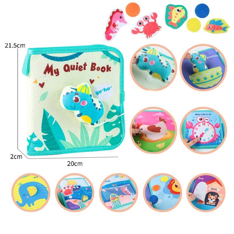 Adventure Busy Book™ - Erforschen&Spielen Tiere 3 | Pädagogisches Holzspielzeug von Mein Kleines Baby