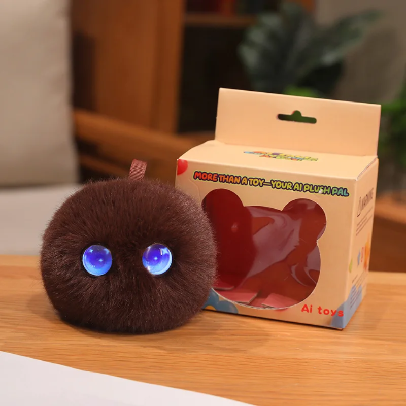AiBuddy – Sprechendes KI-Kuscheltier mit Sprachchat Braun | Pädagogisches Holzspielzeug von Mein Kleines Baby