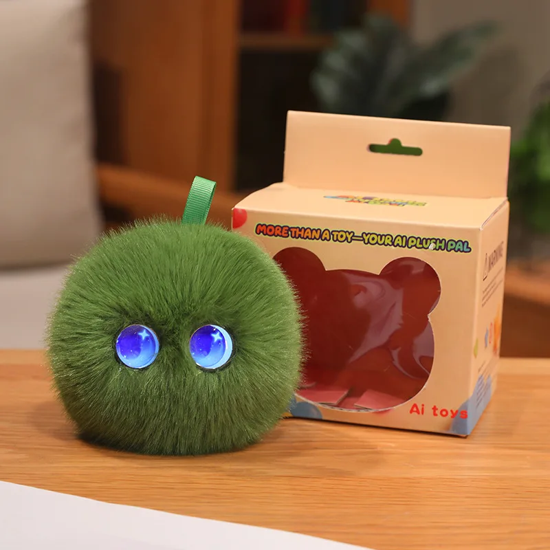 AiBuddy – Sprechendes KI-Kuscheltier mit Sprachchat Grün | Pädagogisches Holzspielzeug von Mein Kleines Baby