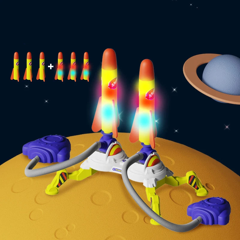 Air Rocket - Sprung&Start - Raketenspielzeug Doppelter / Ja | Pädagogisches Holzspielzeug von Mein Kleines Baby