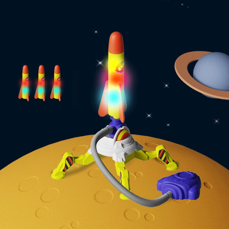 Air Rocket - Sprung&Start - Raketenspielzeug Nur / Ja | Pädagogisches Holzspielzeug von Mein Kleines Baby