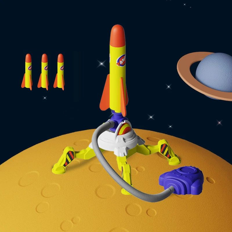 Air Rocket - Sprung&Start - Raketenspielzeug Nur / Nein | Pädagogisches Holzspielzeug von Mein Kleines Baby