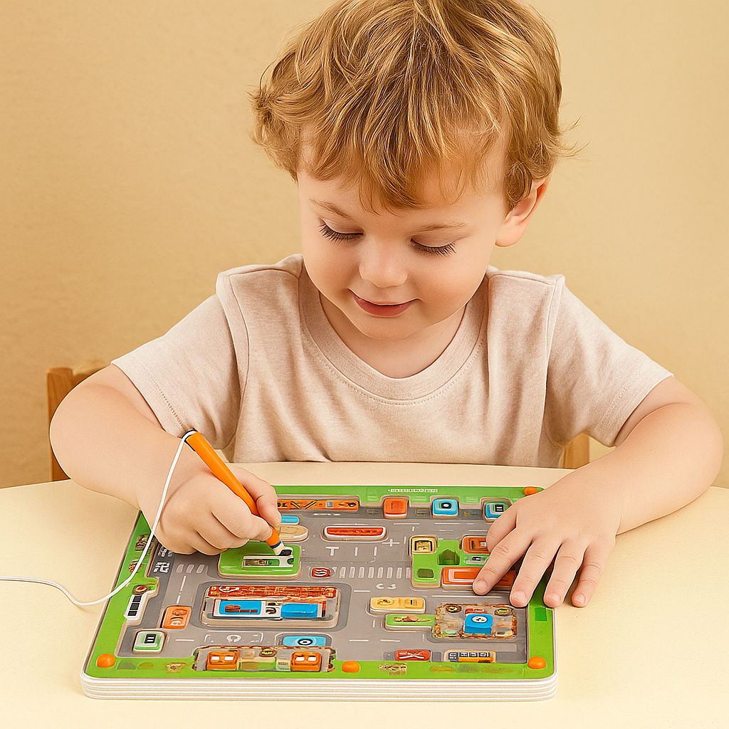 AlphaPark– Clever&Kreativ– Magnetisches Labyrinth | Pädagogisches Holzspielzeug von Mein Kleines Baby