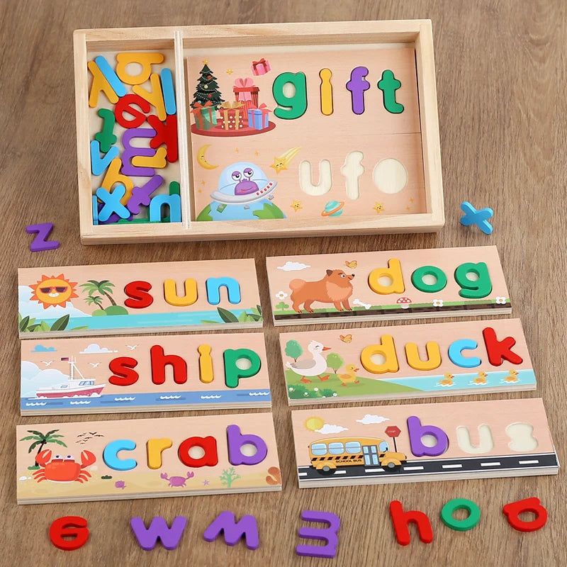 AlphaPuzzle– Englische Vokabeln lernen – Holz-Buchstabierpuzzle | Pädagogisches Holzspielzeug AlphaPuzzle– Englische Vokabeln lernen – Holz-Buchstabierpuzzle | Pädagogisches Holzspielzeug von Mein Kleines Baby