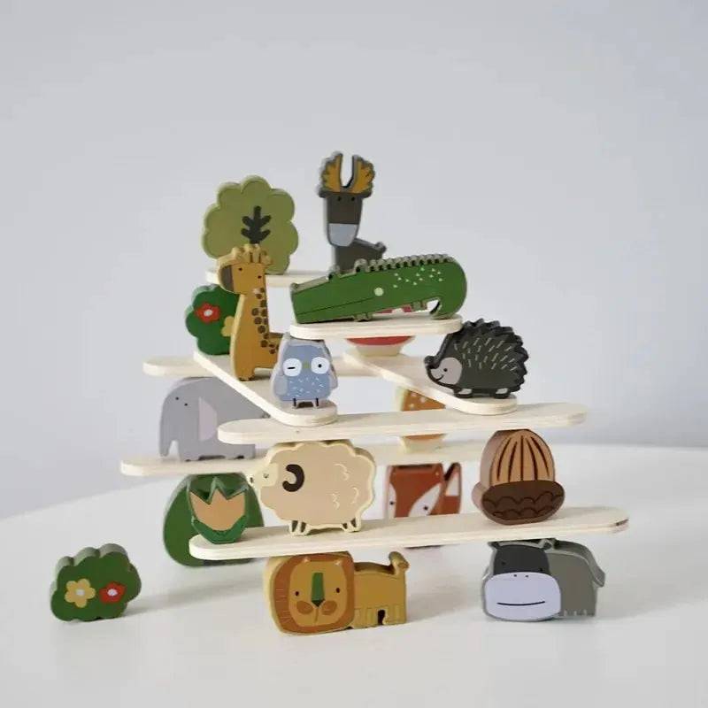 Animal Stackers™ - Intelligentes Stapeln - Holz Tiere Stapeln Spielzeug | Pädagogisches Holzspielzeug von Mein Kleines Baby