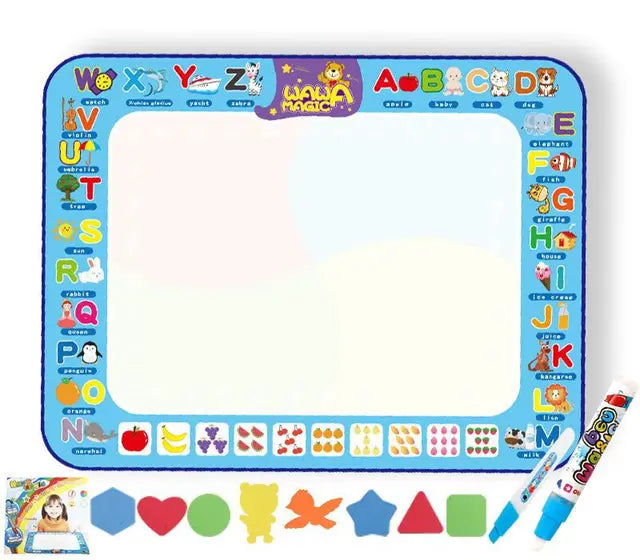 AquaMagic Mat™ - Kreatives Ventil- Wassermatte Transparente Farbmatte (inkl. Zubehör) | Pädagogisches Holzspielzeug von Mein Kleines Baby