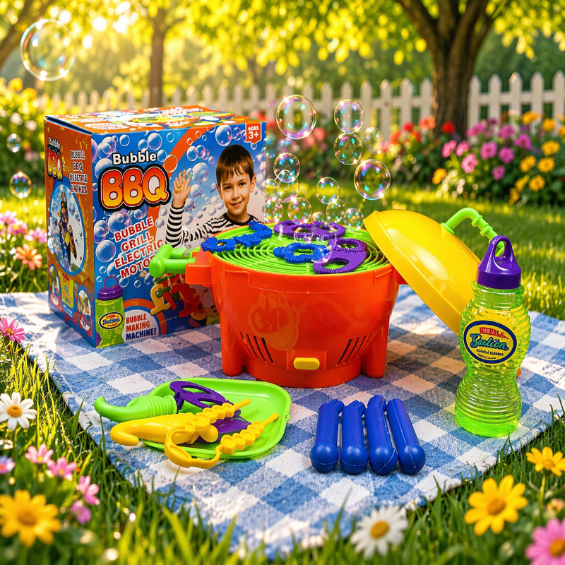 BBQ Bubble Maker – Legende & interaktivt – Bobleboble-BBQ | Pädagogisches Holzspielzeug von Mein Kleines Baby