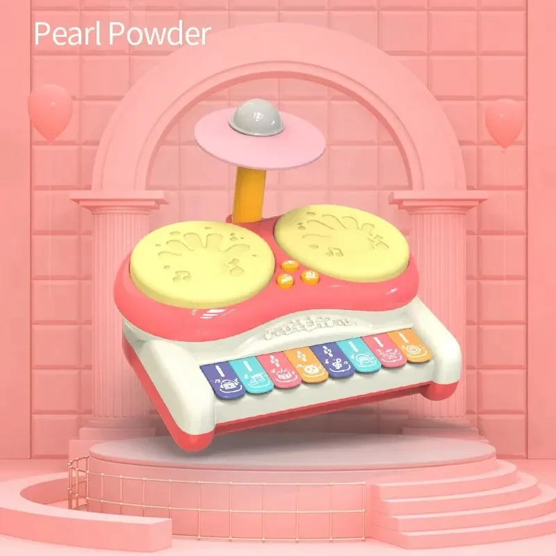 Baby Beats™ – Schwungvoller Start – Schlagzeug für Kinder Rosa | Pädagogisches Holzspielzeug von Mein Kleines Baby