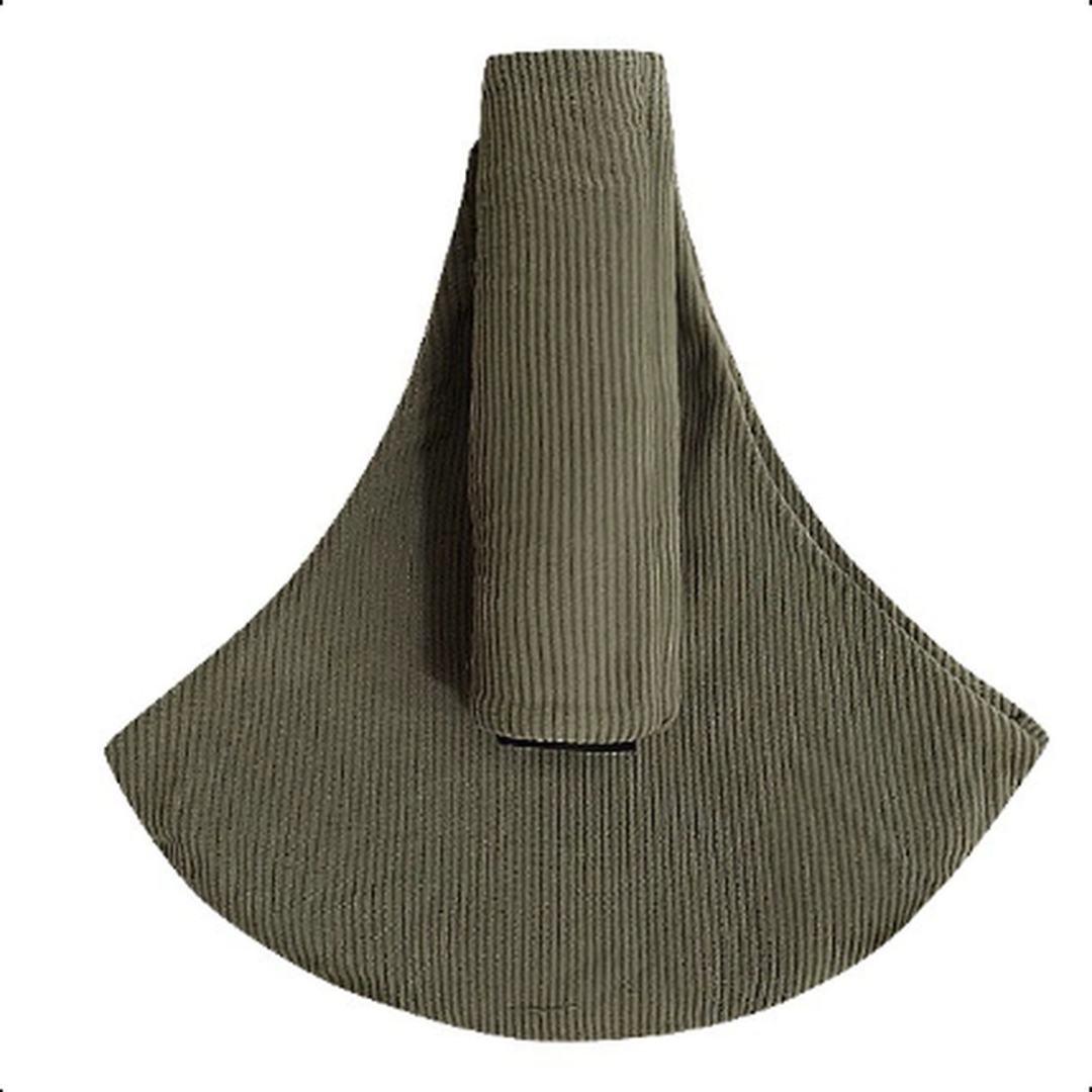 Baby Carry Sling™ - Verstellbare Babytrage - Hüfttrage Grün Cord | Pädagogisches Holzspielzeug von Mein Kleines Baby
