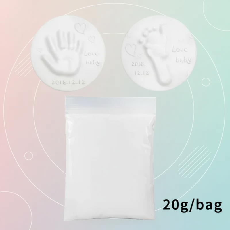 Baby Imprint Clay Kit – Erinnerung & Einzigartig – Ton-Abdruck-Set Weiß – Starter-Set | Pädagogisches Holzspielzeug von Mein Kleines Baby