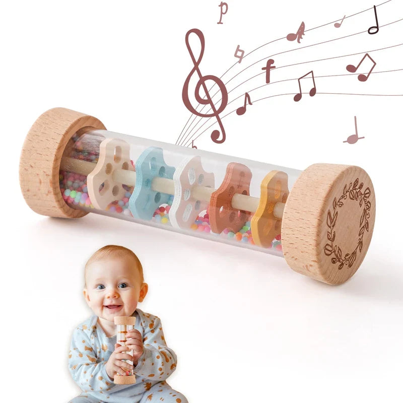 Baby Rain Stick™ – Magische Regenmusik - Sensorisches Spielzeug | Pädagogisches Holzspielzeug von Mein Kleines Baby