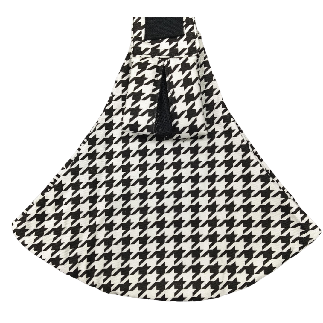 Baby Sling Carrier™ - Verstellbare Babytrage - Hüfttrage Klassisches Schwarz-Weiß-Hahnentritt – Comfort | Pädagogisches Holzspielzeug von Mein Kleines Baby