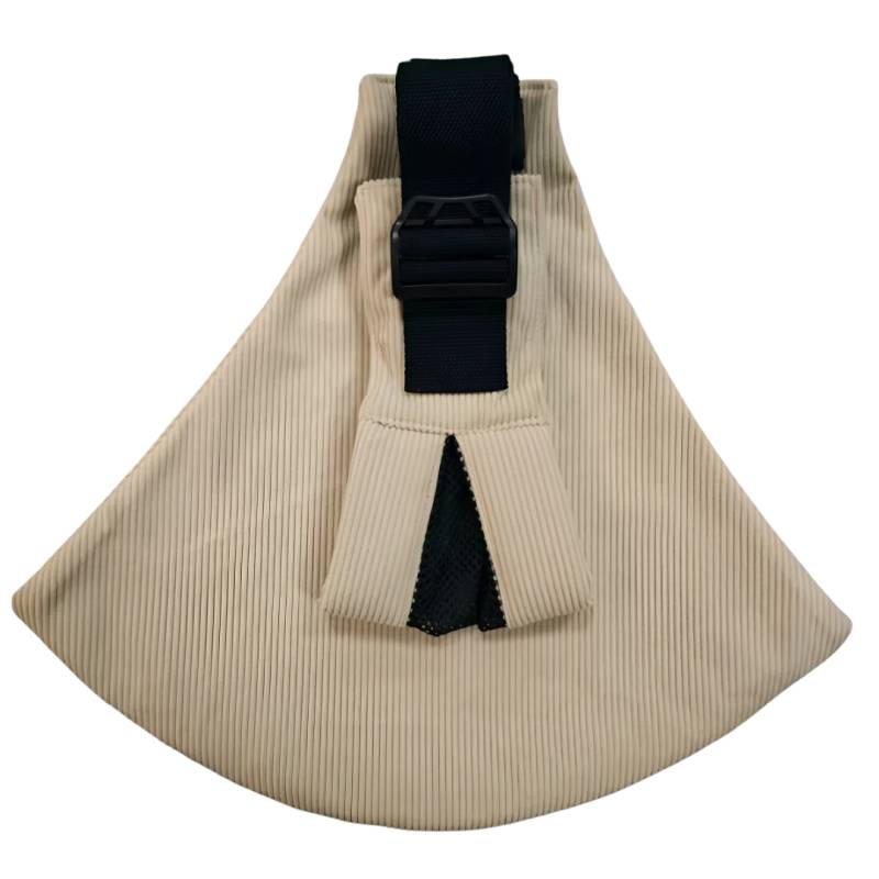 Baby Sling Carrier™ - Verstellbare Babytrage - Hüfttrage Sandfarben gerippt – Comfort | Pädagogisches Holzspielzeug von Mein Kleines Baby