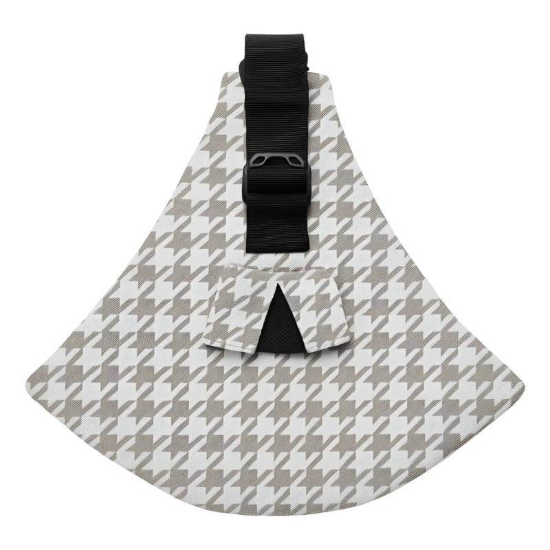 Baby Sling Carrier™ - Verstellbare Babytrage - Hüfttrage Sandfarbenes Hahnentritt – Comfort | Pädagogisches Holzspielzeug von Mein Kleines Baby