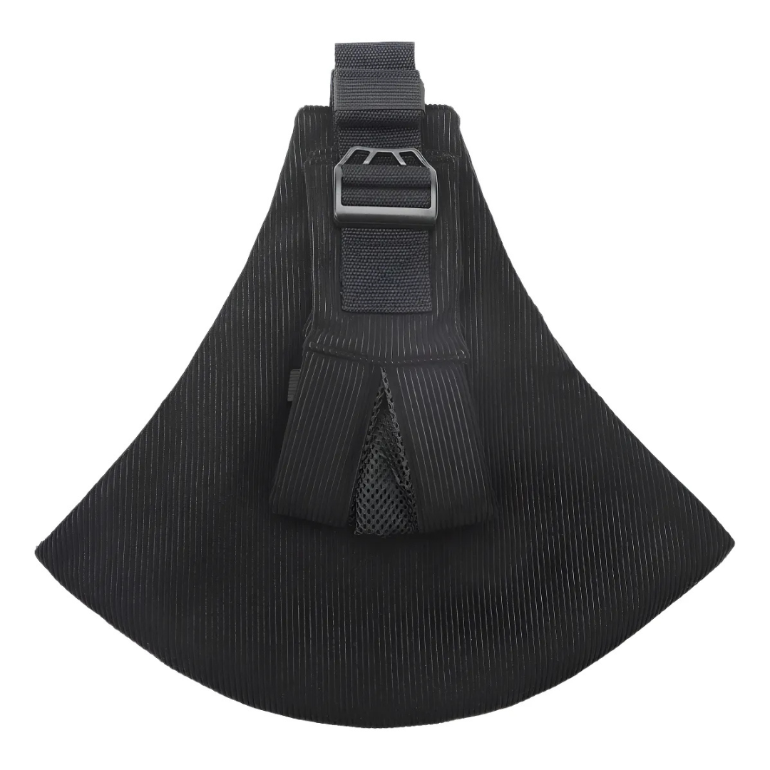 Baby Sling Carrier™ - Verstellbare Babytrage - Hüfttrage Schwarz gerippt – Comfort | Pädagogisches Holzspielzeug von Mein Kleines Baby