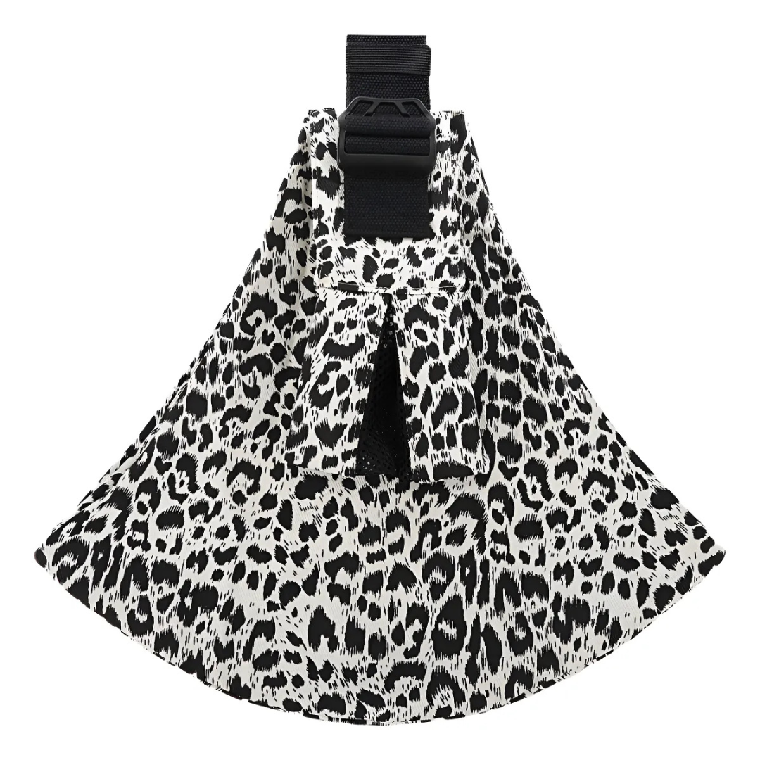 Baby Sling Carrier™ - Verstellbare Babytrage - Hüfttrage Weißer Leopard – Comfort | Pädagogisches Holzspielzeug von Mein Kleines Baby