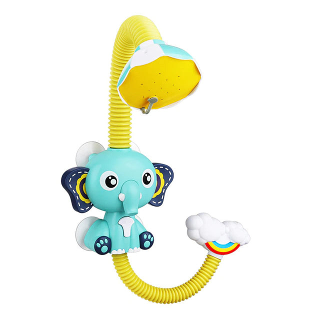Baby Sprinkler™ | die ultimative Badezeit - Elektrische Handbrause Blauer Elefant | Pädagogisches Holzspielzeug von Mein Kleines Baby