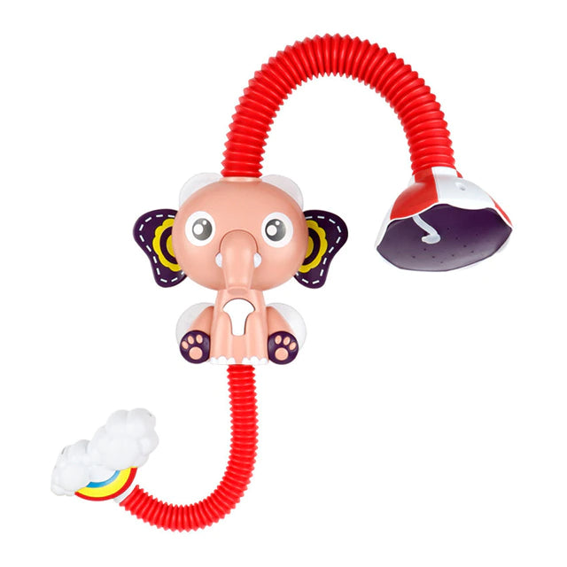Baby Sprinkler™ | die ultimative Badezeit - Elektrische Handbrause Roter Elefant | Pädagogisches Holzspielzeug von Mein Kleines Baby