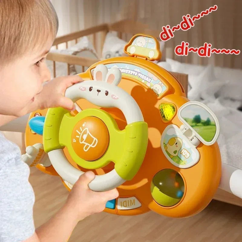 Baby Steering Wheel™ – Rennsport Abenteuer - Spielzeug-Lenkrad | Pädagogisches Holzspielzeug von Mein Kleines Baby