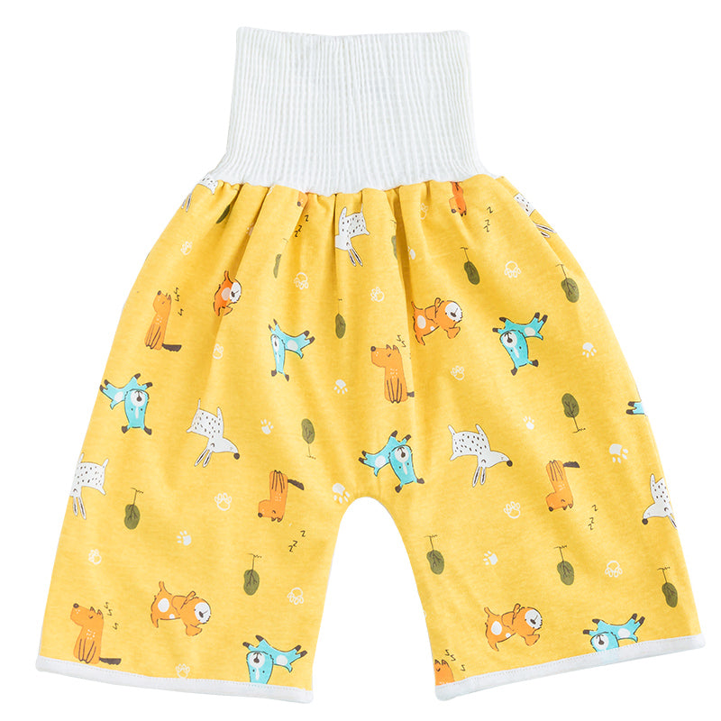Baby Training Pants™ - Töpfchentraining mit Pfiff - Übungshosen Hose / Gelbe Hunde / L (3-6 Jahre) | Pädagogisches Holzspielzeug von Mein Kleines Baby