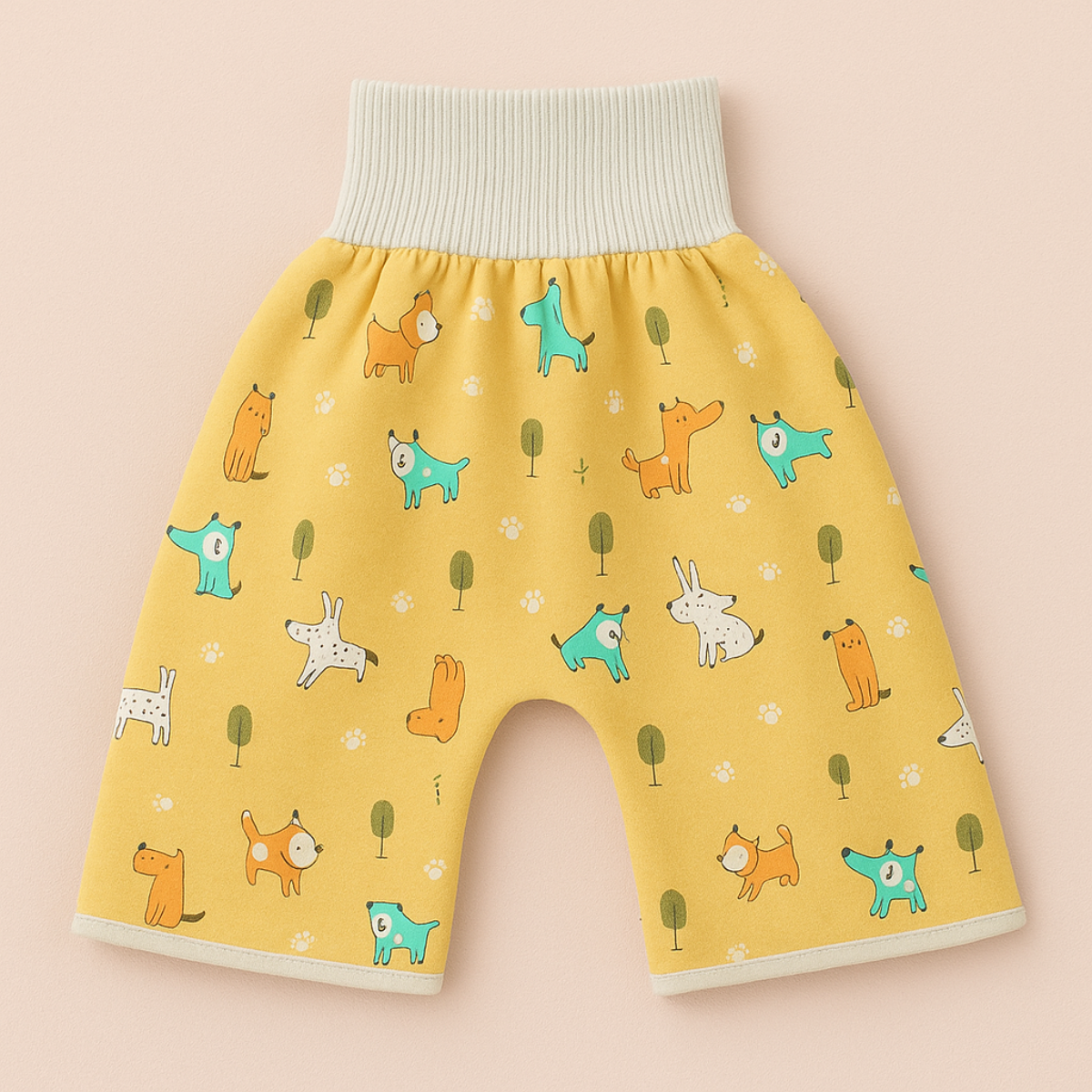 Baby Training Pants™ - Töpfchentraining mit Pfiff - Übungshosen Hose / Gelbe Hunde / L (3-6 Jahre) | Pädagogisches Holzspielzeug von Mein Kleines Baby