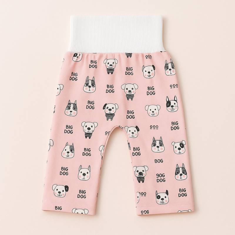 Baby Training Pants™ - Töpfchentraining mit Pfiff - Übungshosen Hose / Rosa Hunde / M (0-3 Jahre) | Pädagogisches Holzspielzeug von Mein Kleines Baby