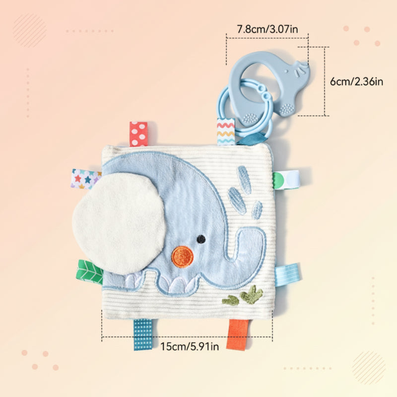 BabyBloom– Spielerisch&entwicklungsfördernd – Sensorisches Babyspielzeug Elefant – Baby-Fühlbuch | Pädagogisches Holzspielzeug von Mein Kleines Baby
