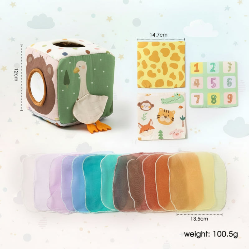 BabyBloom– Spielerisch&entwicklungsfördernd – Sensorisches Babyspielzeug Ente – Sensorischer Babywürfel | Pädagogisches Holzspielzeug von Mein Kleines Baby