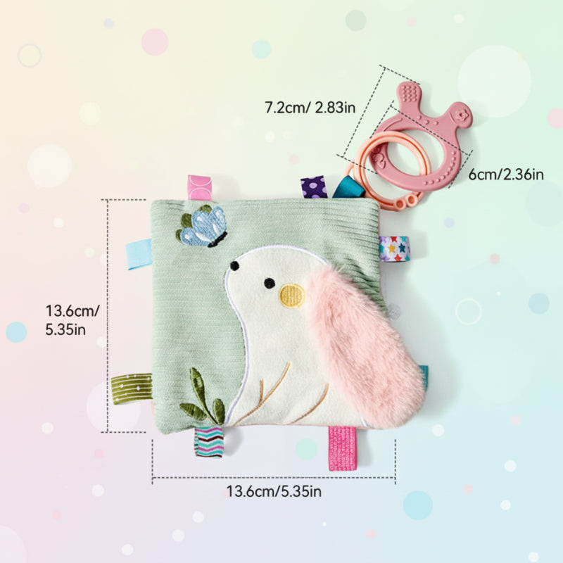 BabyBloom– Spielerisch&entwicklungsfördernd – Sensorisches Babyspielzeug Kaninchen - Baby-Fühlbuch | Pädagogisches Holzspielzeug von Mein Kleines Baby