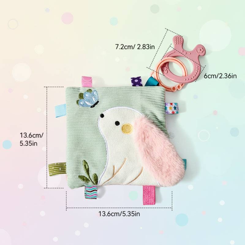 BabyBloom– Spielerisch&entwicklungsfördernd – Sensorisches Babyspielzeug Kaninchen - Baby-Fühlbuch | Pädagogisches Holzspielzeug von Mein Kleines Baby