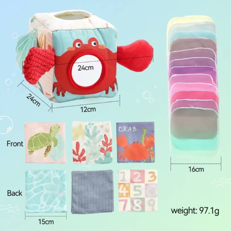 BabyBloom– Spielerisch&entwicklungsfördernd – Sensorisches Babyspielzeug Krabbe – Sensorischer Babywürfel | Pädagogisches Holzspielzeug BabyBloom– Spielerisch&entwicklungsfördernd – Sensorisches Babyspielzeug Krabbe – Sensorischer Babywürfel | Pädagogisches Holzspielzeug von Mein Kleines Baby