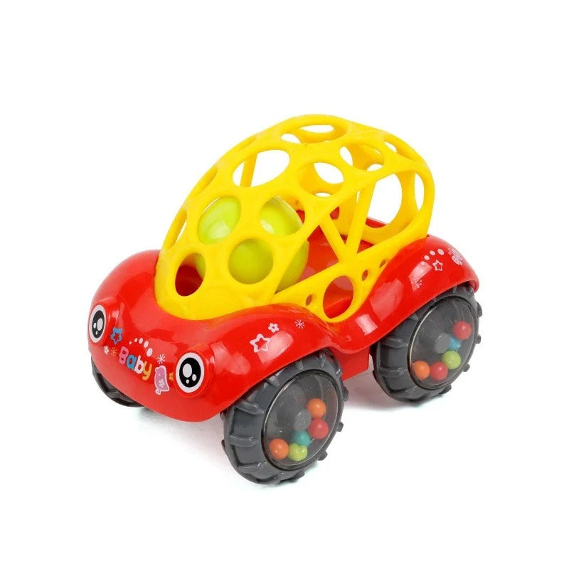 Ball Car™ - Sjov med Rullende Rangler - Legetøjsbil Rød | Pädagogisches Holzspielzeug von Mein Kleines Baby