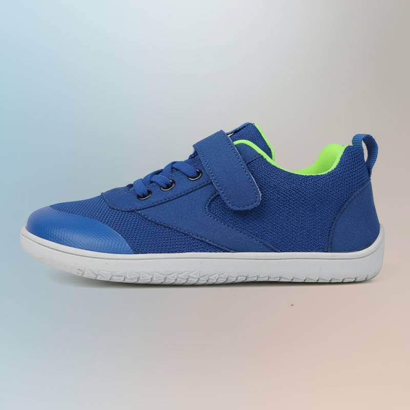 BareSteps – Atmungsaktiv & bequem – Barfuß-Sneaker Blau / 34 (8–9 Jahre) | Pädagogisches Holzspielzeug von Mein Kleines Baby