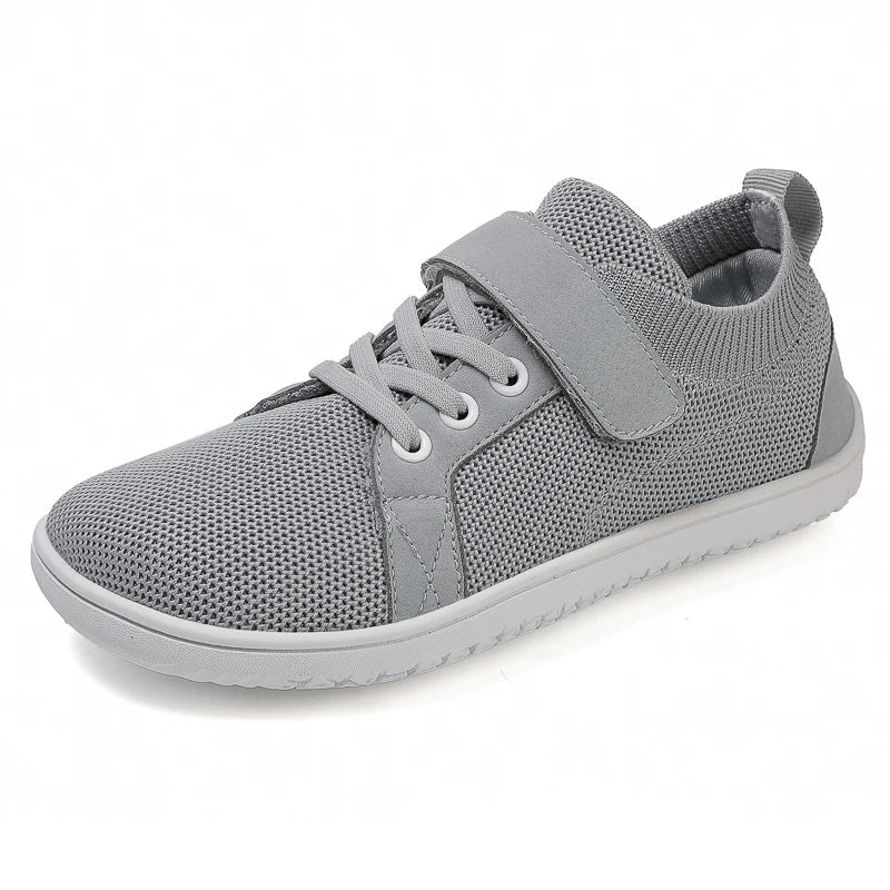 Barefoot– Breite Nase&Komfort– Barefoot Kindersneaker Grau / 28 (4-5 Jahre) | Pädagogisches Holzspielzeug von Mein Kleines Baby