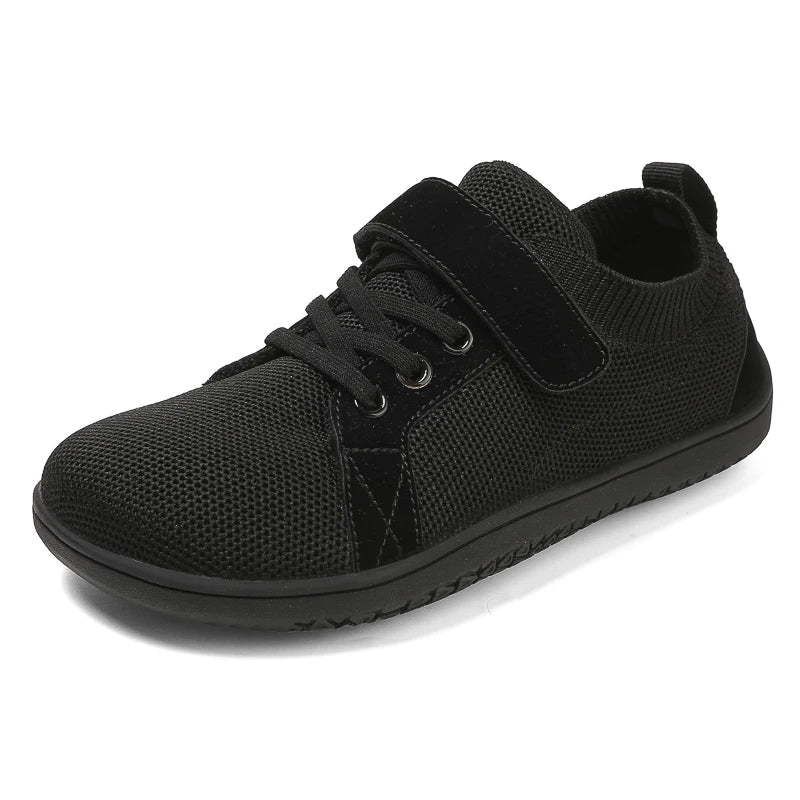Barefoot– Breite Nase&Komfort– Barefoot Kindersneaker Schwarz / 29 (4.5-5.5 Jahre) | Pädagogisches Holzspielzeug von Mein Kleines Baby