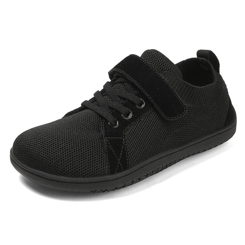 Barefoot– Breite Nase&Komfort– Barefoot Kindersneaker Schwarz / 29 (4.5-5.5 Jahre) | Pädagogisches Holzspielzeug von Mein Kleines Baby