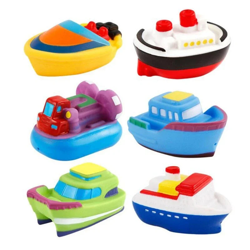 Bath Boat Set™ – Planschvergnügen in der Badewanne - Spielzeugboote 3+3 GRATIS | Pädagogisches Holzspielzeug von Mein Kleines Baby