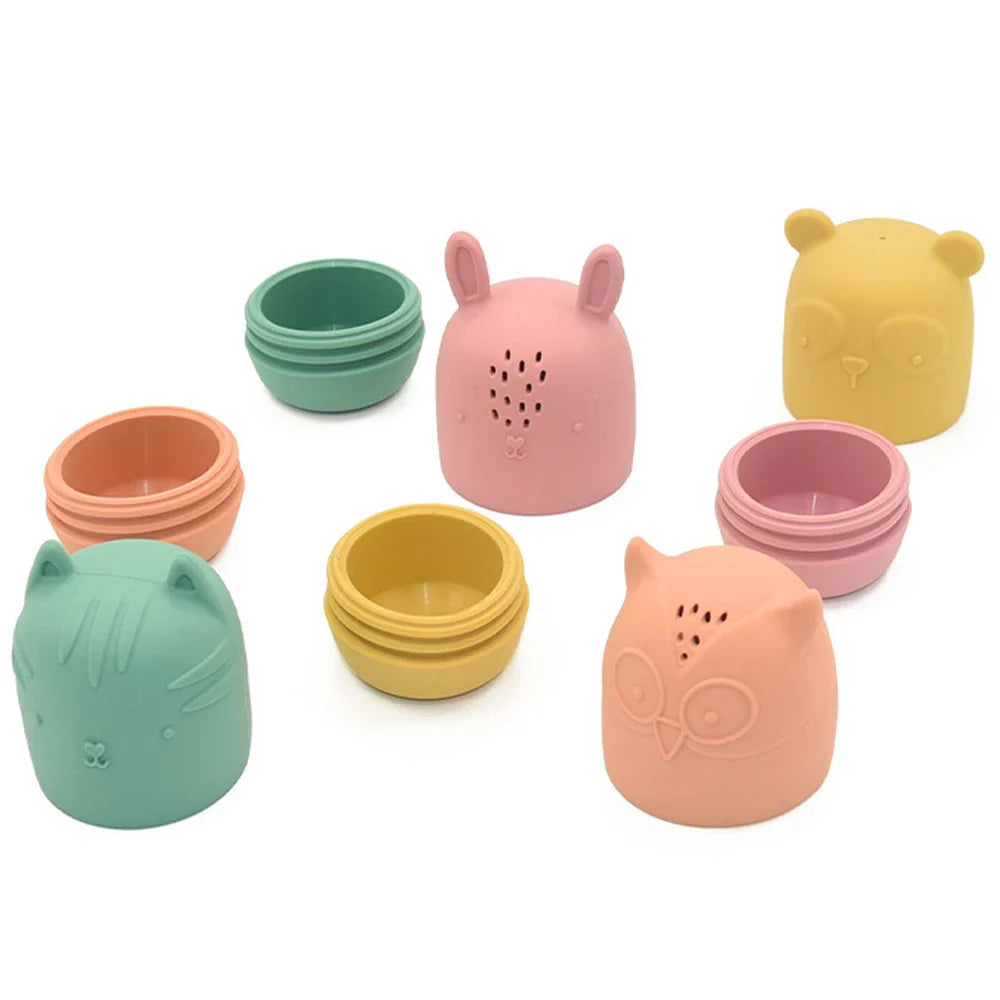 Bath Buddies™ – Niedlicher Spritzspaß – Silikon-Wasserspielzeug | Pädagogisches Holzspielzeug von Mein Kleines Baby
