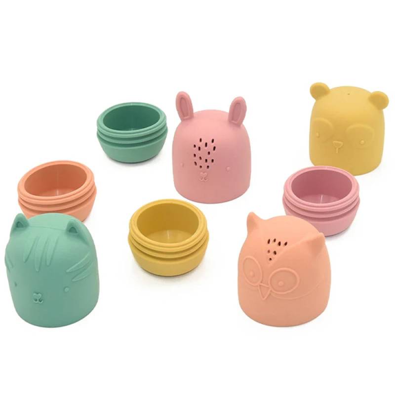 Bath Buddies™ – Niedlicher Spritzspaß – Silikon-Wasserspielzeug | Pädagogisches Holzspielzeug von Mein Kleines Baby