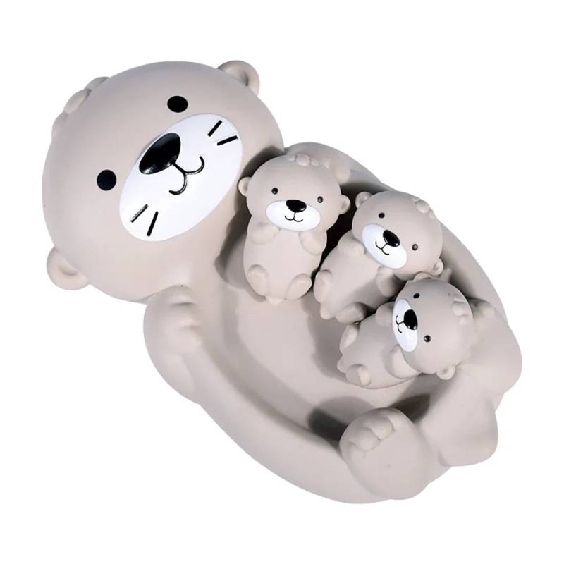 Bath Buddies™ - Otterfamilie in Badezimmer- Badespielzeug | Pädagogisches Holzspielzeug von Mein Kleines Baby