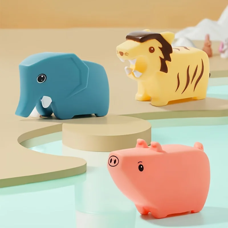 Bath Buddies™ – Verrückte Tierdusche – Badespielzeug Wasserpistole 3 Stück Tiere Set B | Pädagogisches Holzspielzeug von Mein Kleines Baby