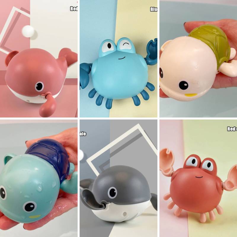 Bath Turtle™ - Uendelig sjov i badet! - Svømmende skildpadde Sæt med 6 | Pädagogisches Holzspielzeug von Mein Kleines Baby