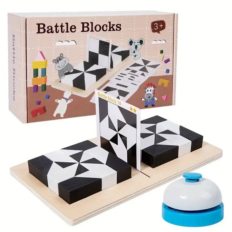 Battle Blocks - Clever&Spannend– Puzzlespiel | Pädagogisches Holzspielzeug von Mein Kleines Baby