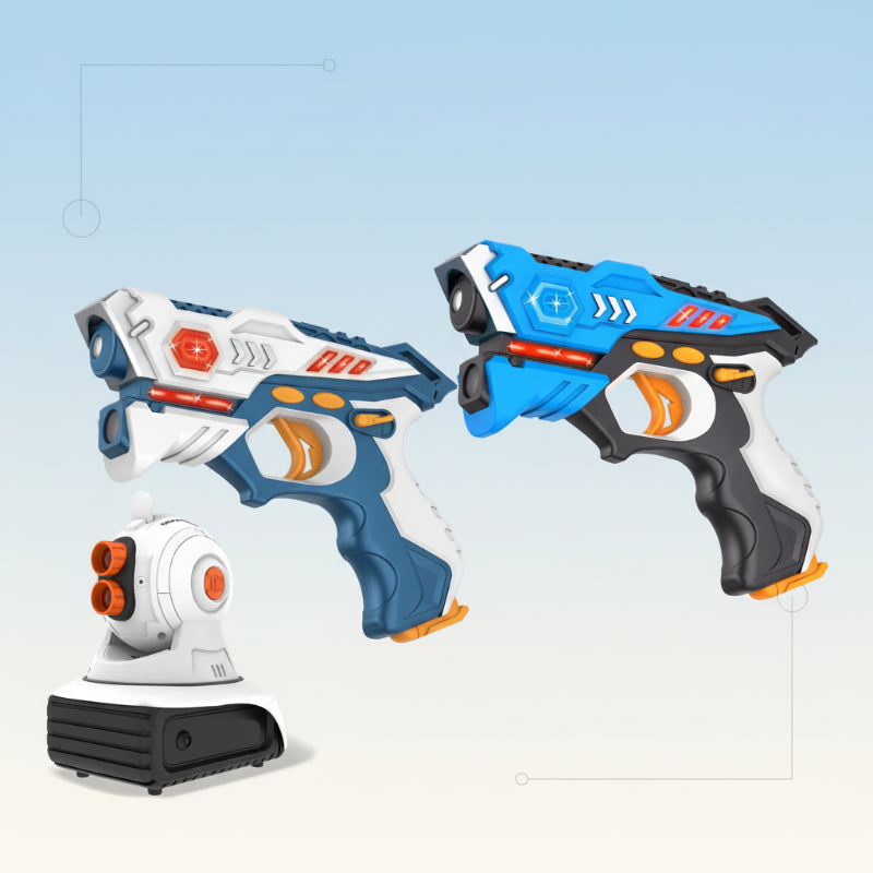 BattleBeam – Action & sjov – Laser Tag Cyber Defender (Sort/Blå) | Pädagogisches Holzspielzeug von Mein Kleines Baby